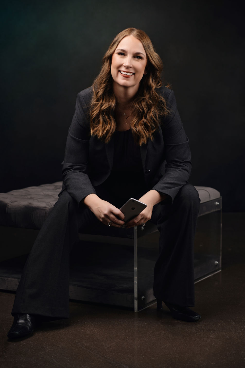 Stacy Eldridge with iPhone